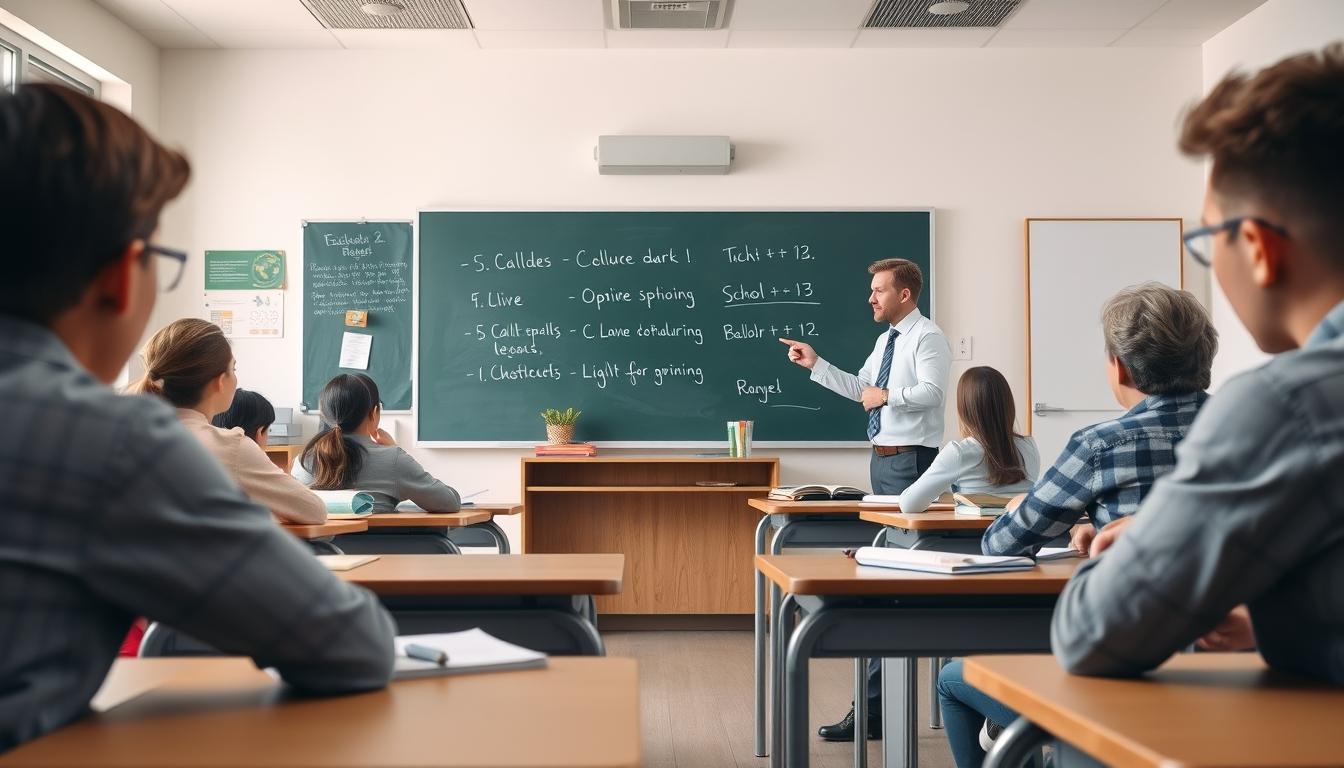 Student using learning strategies while studying