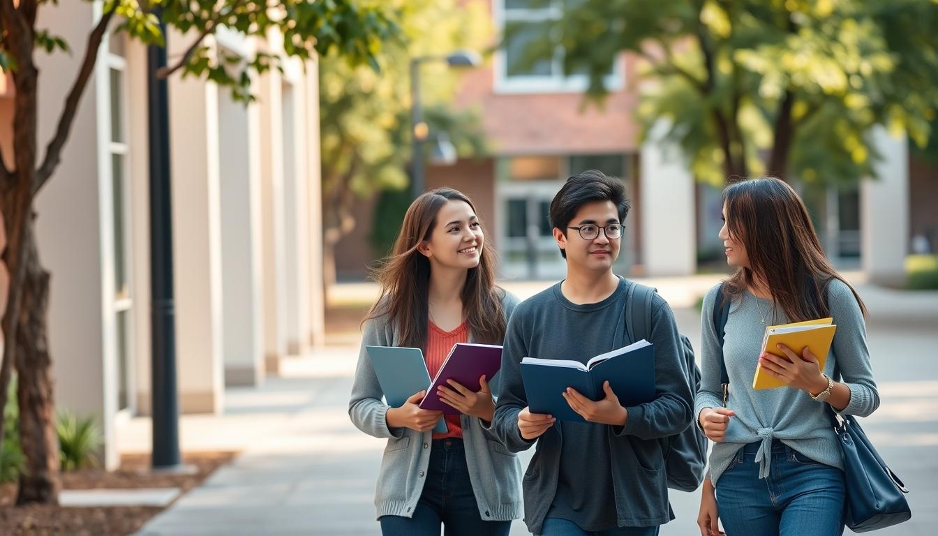 Student using a study guide to organize academic notes